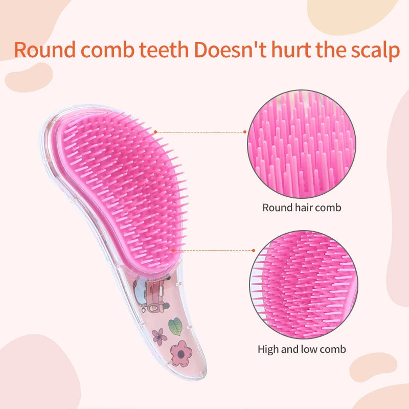 Unicorn Magic Anti-Static Detangling Hair Brush – Pink Detangling Hair Brush PLUSH