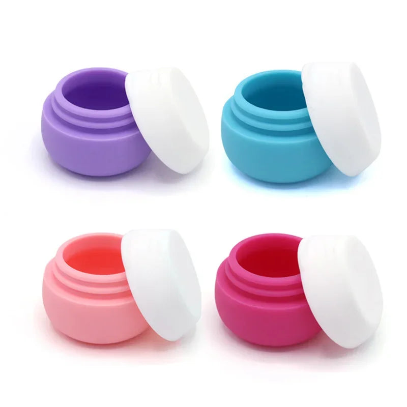 25ml Silicone Travel Cosmetic Jar – Refillable Cream Container Travel Cosmetic Jar PLUSH 4Pcs-1 Silicone