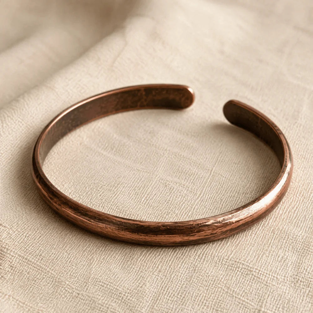 Retro Copper Cuff Bangle – Adjustable Chunky Open Bracelet Cuff Bangle Bracelet PLUSH