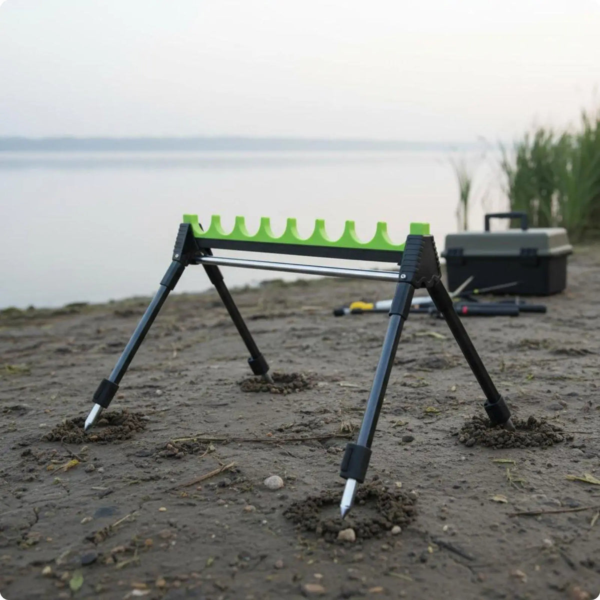 Telescopic Folding Fishing Rod Stand – Multi-Slot Bank Rack Fishing Rod Stand PLUSH S8Holes