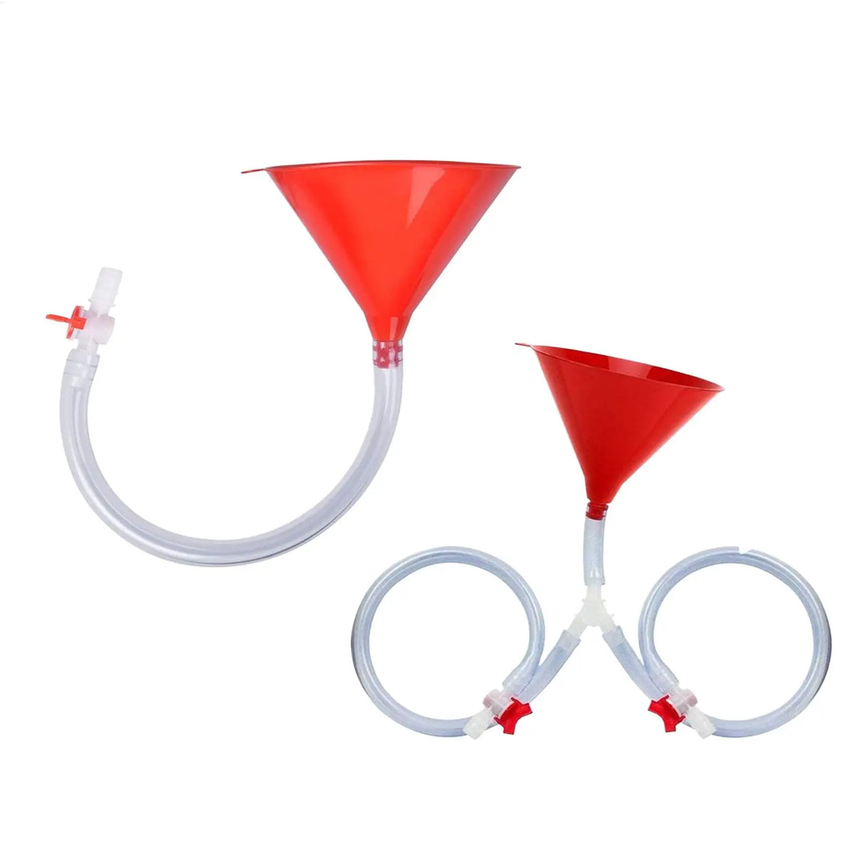 Beer Funnel with Hose & Valve – Reusable Party Drinking Funnel Beer Drinking Funnel PLUSH
