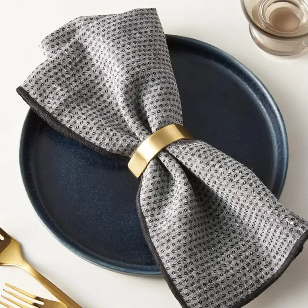 Brushed Gold Cuff Napkin Rings | Wedding & Banquet Table Décor Napkin Rings PLUSH