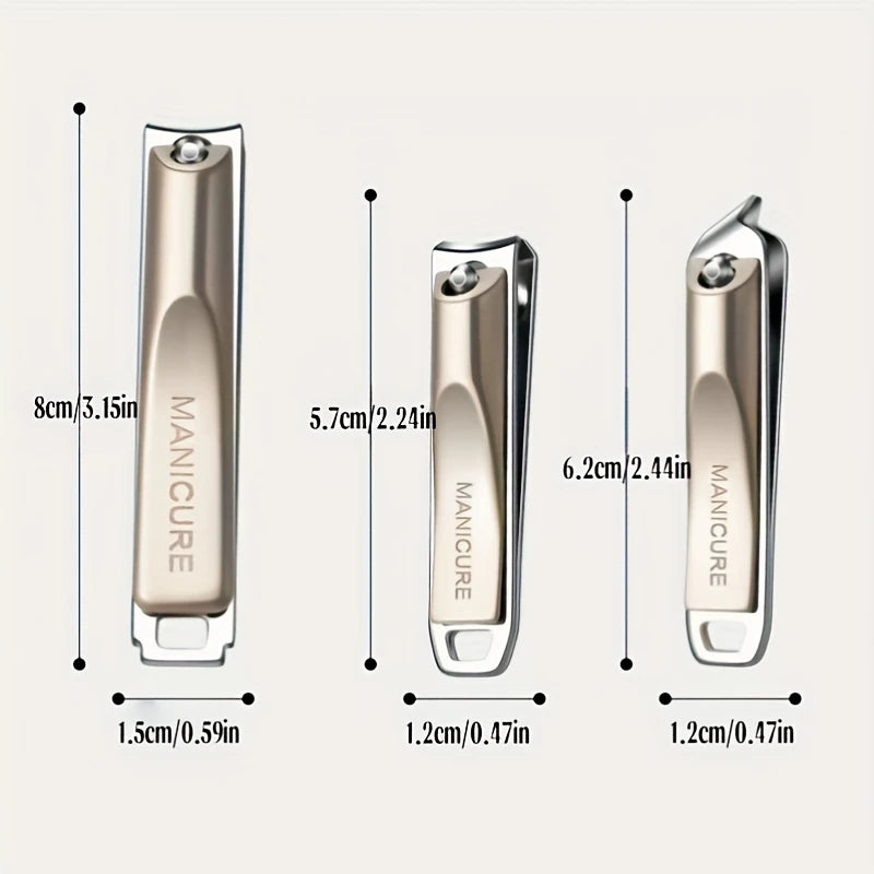 Stainless Steel Nail Clipper Set with Ear Scoop & Rotating Case Nail Clipper Set PLUSH