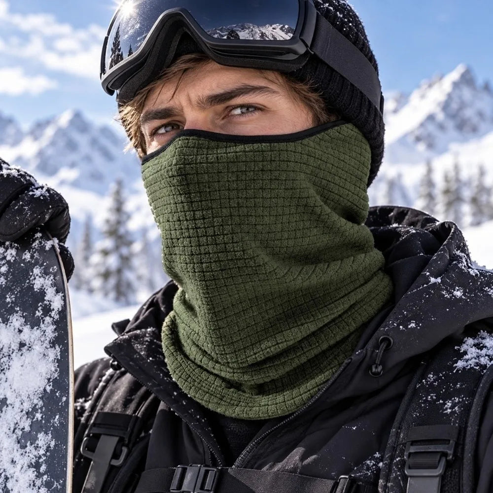 Windproof Fleece Neck Warmer Snood – Thermal Face Mask Fleece Neck Warmer PLUSH