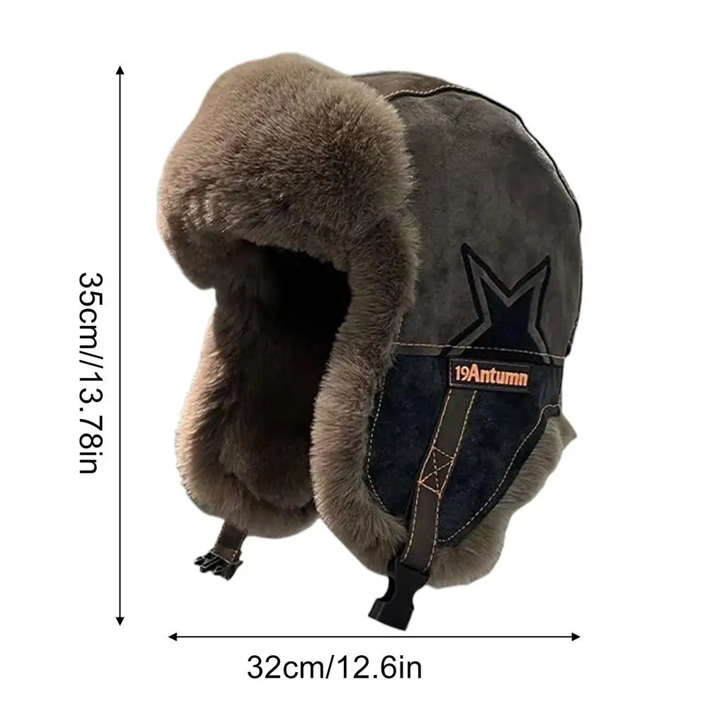 Winter Plush Trapper Hat with Earflaps – Men & Women Winter Trapper Hat PLUSH 1PC
