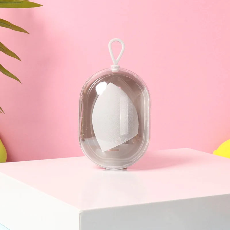 Space Capsule Makeup Sponge Egg with Storage Box – Wet & Dry Makeup Sponge PLUSH grey