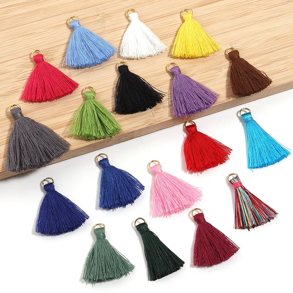 10pcs Mini Silky Tassel Charms 3.5cm – DIY Jewelry Making Tassel Jewelry Charms PLUSH