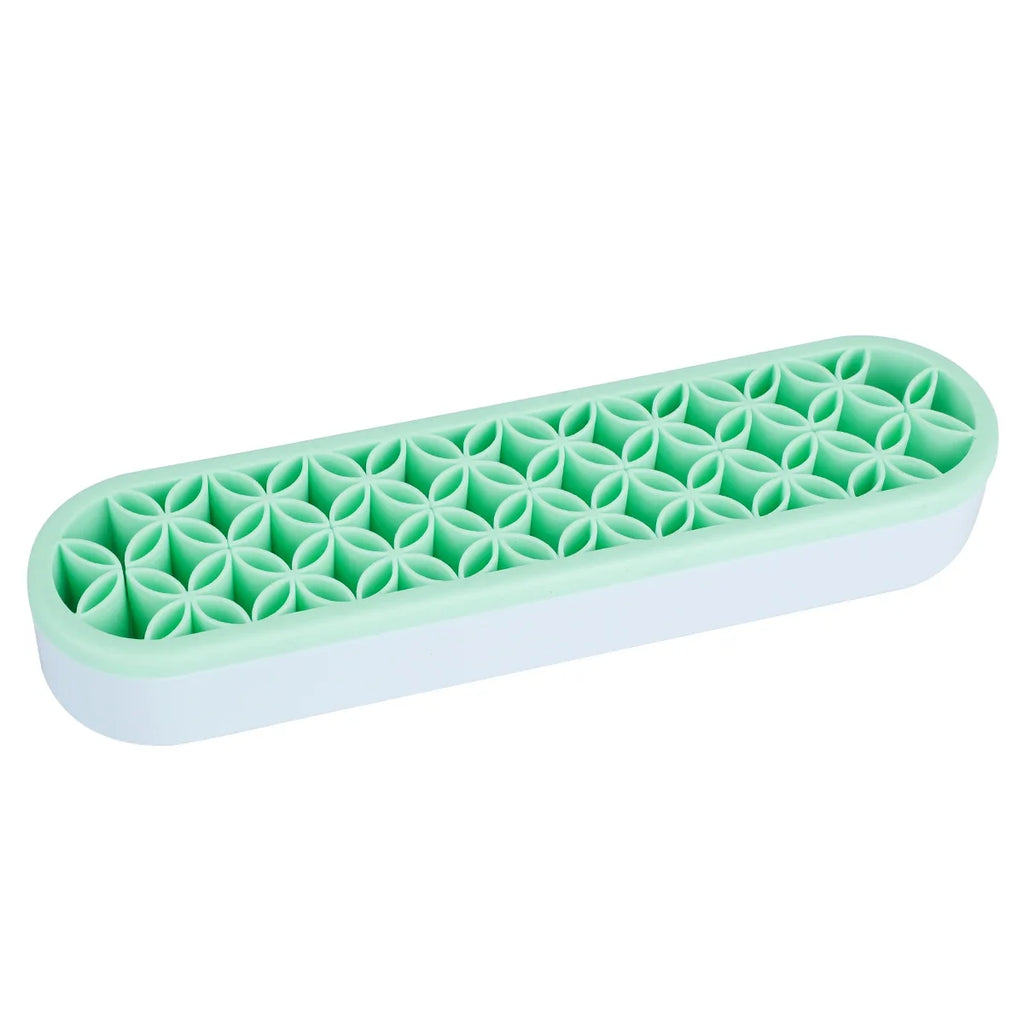 Silicone Makeup & Nail Brush Holder Organizer Stand Rack Brush Holder Organizer PLUSH Green