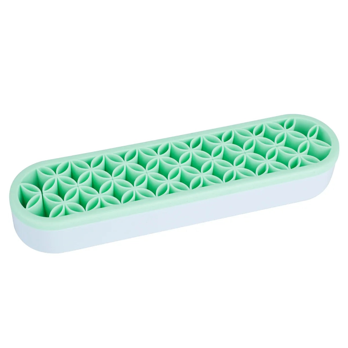 Silicone Makeup & Nail Brush Holder Organizer Stand Rack Brush Holder Organizer PLUSH Green