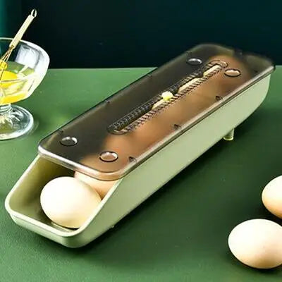 Automatic Rolling Egg Storage Box – Fridge Organizer Tray Egg Storage Organizer PLUSH Egg Storage Box B