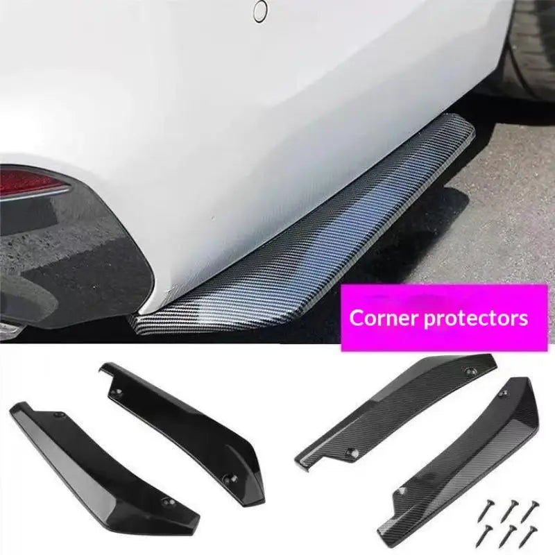 Universal Rear Bumper Lip Diffuser – Carbon Fiber Side Skirt Bumper Lip Diffuser PLUSH