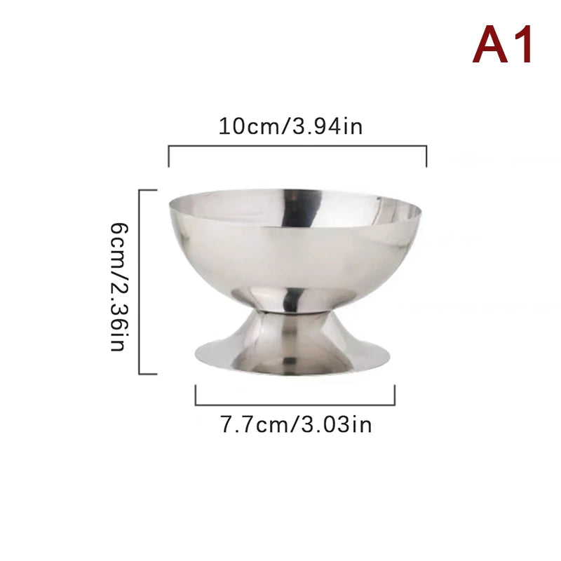Stainless Steel Goblet Cup – Ice Cream & Dessert Bowl Dessert Serving Bowl PLUSH A1