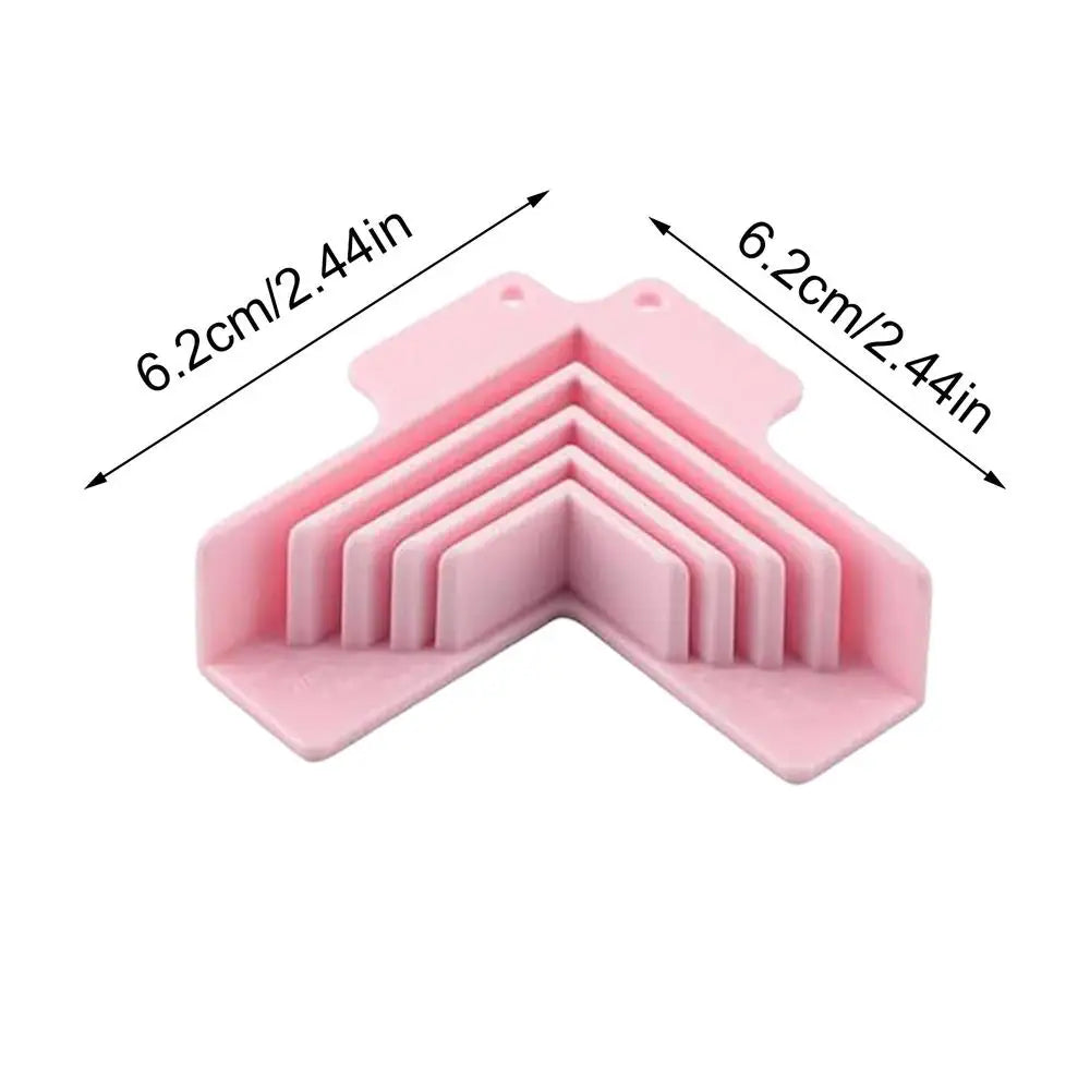 Box Corner Guides 6pc – Right Angle Clamp Tool for Crafting Craft Corner Clamp PLUSH Pink
