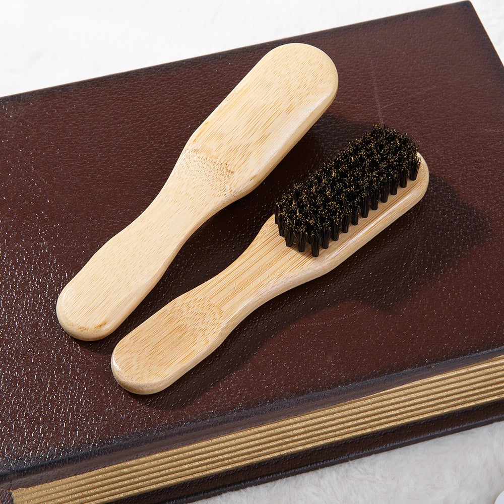 Bamboo Wood Bristle Brush – Men's Hair & Beard Grooming Hair & Beard Brush PLUSH