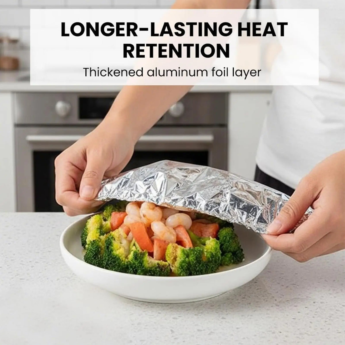 30pcs Reusable Aluminum Foil Food Covers | Elastic Stretch Lids Food Storage Covers PLUSH