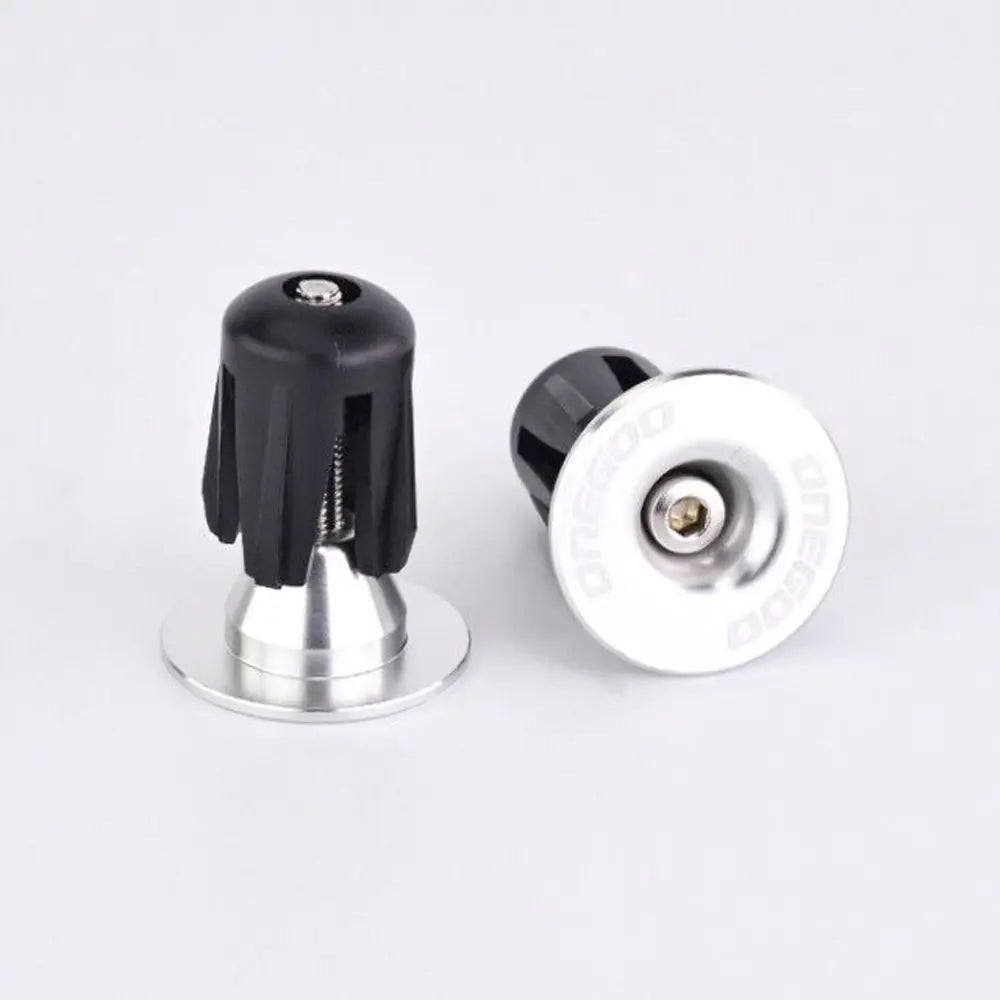 Alloy Bicycle Handlebar End Caps – Bar Plug Grips 1 Pair Handlebar End Caps PLUSH silver