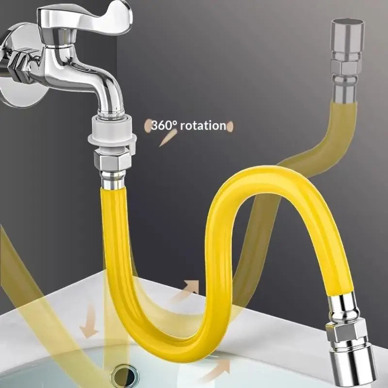 Stainless Steel Faucet Extender Tube – 360° Flexible, 6 Sizes Faucet Extender Tube PLUSH