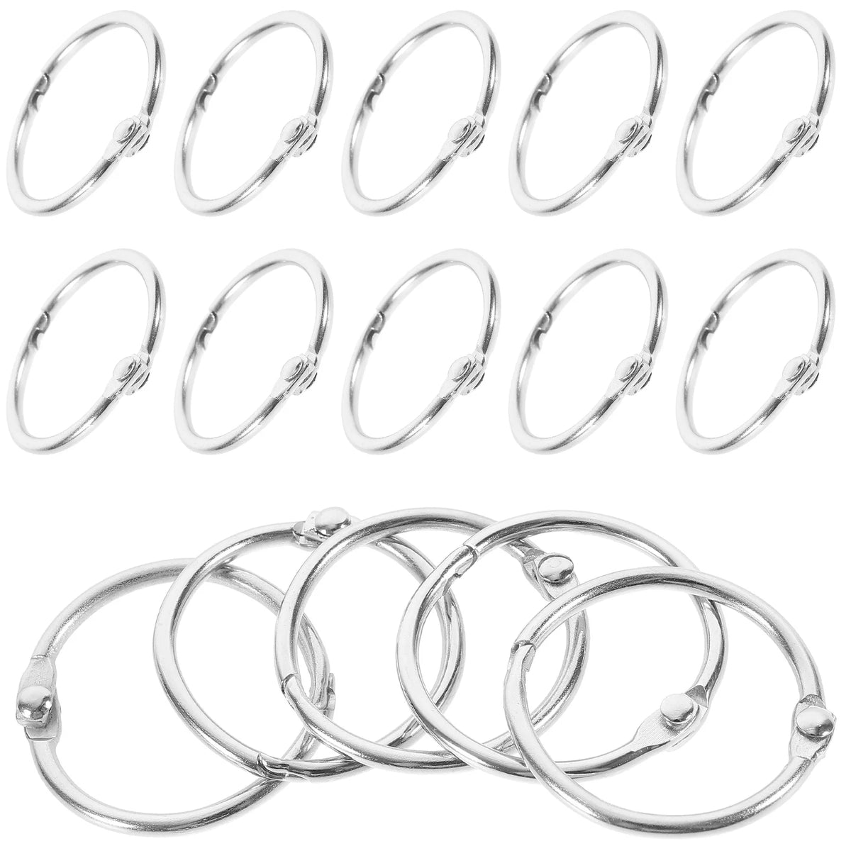 20pcs Metal Binder Rings – Small Key Rings for Loose Leaf & DIY Metal Binder Rings PLUSH