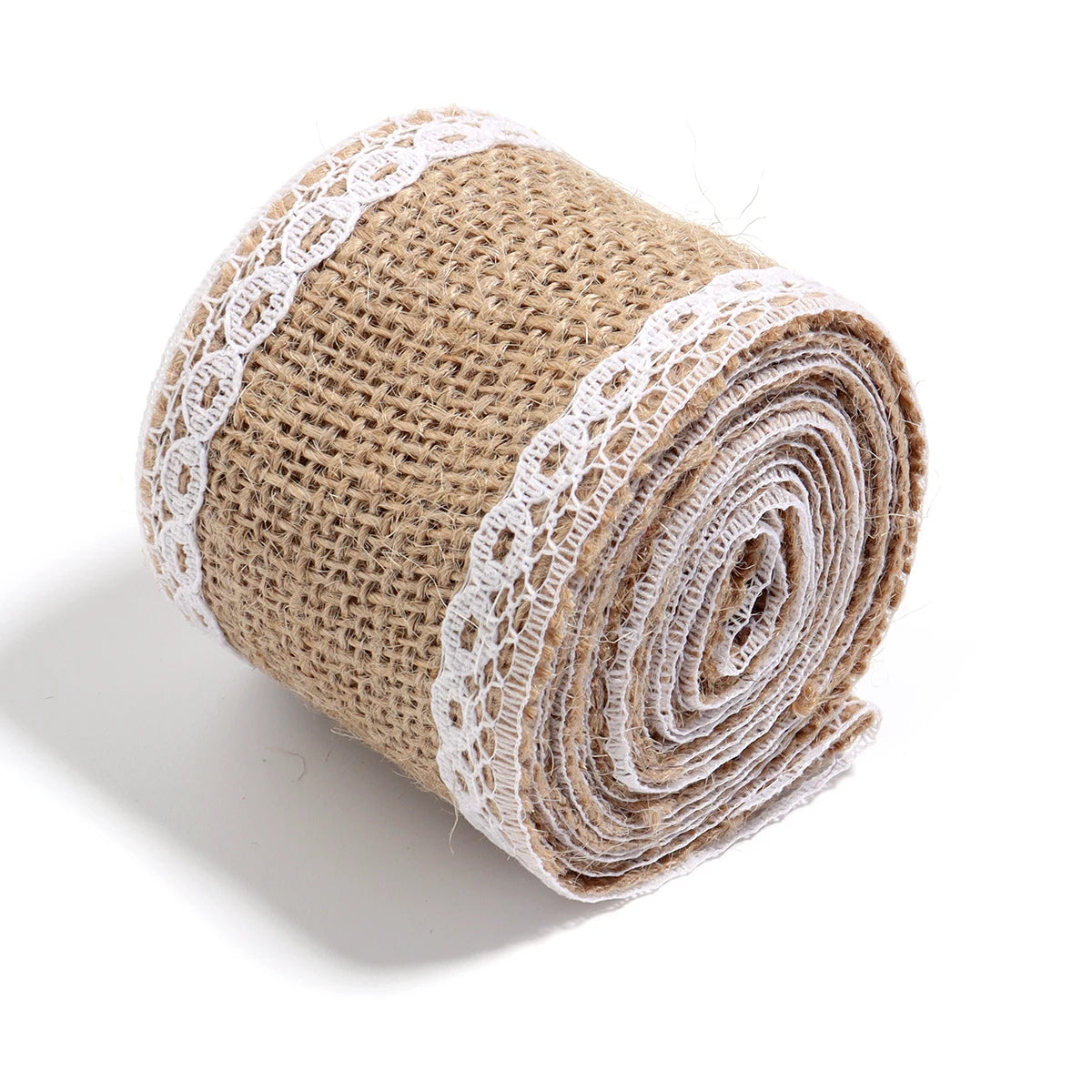 Natural Jute Burlap Ribbon 2m Roll – DIY Craft & Wedding Décor Burlap Craft Ribbon PLUSH Style 14