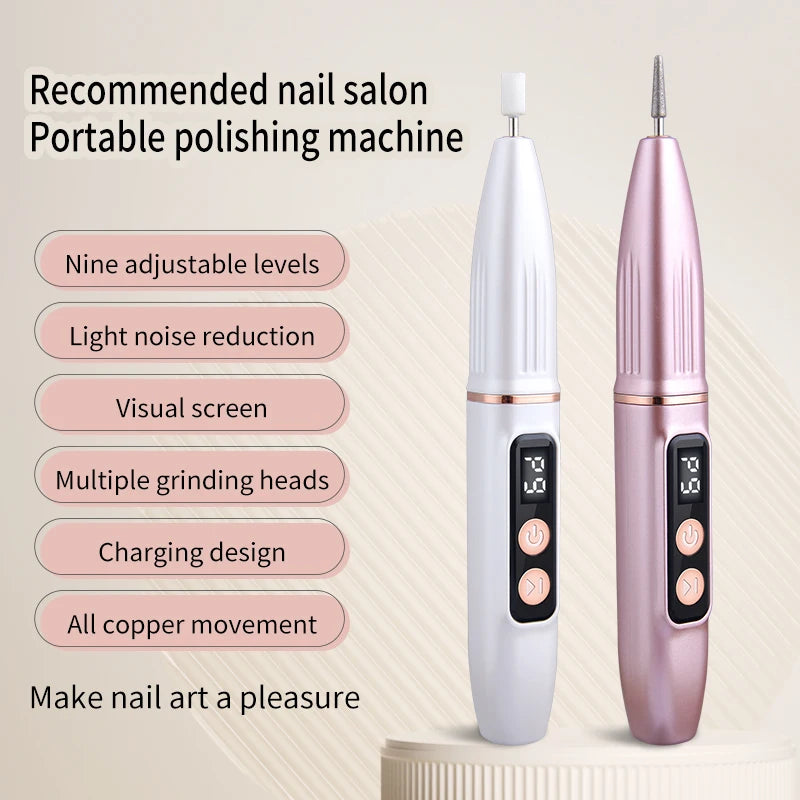 Rechargeable Electric Nail Grinder – Wireless Portable Nail File Electric Nail Grinder PLUSH