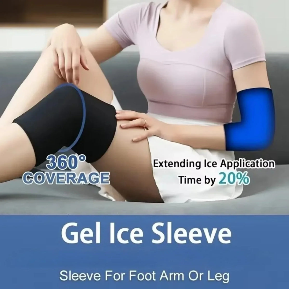 Hot & Cold Compress Wrap – Knee, Elbow & Calf Ice Pack Cold Compress Wrap PLUSH