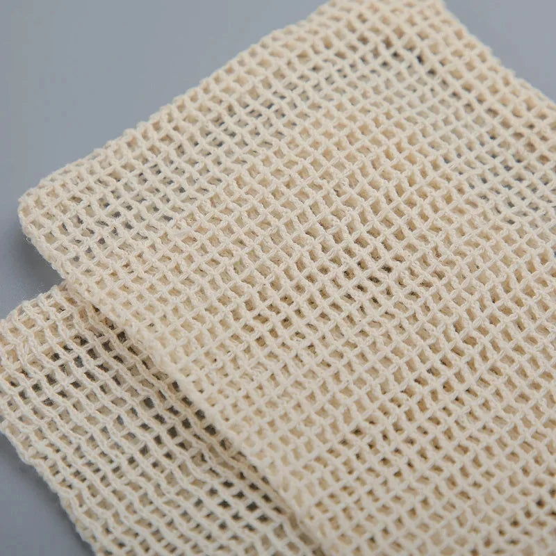 Natural Cotton Soap Saver Bags – Eco Mesh Pouch Set of 3 Soap Saver Bag PLUSH