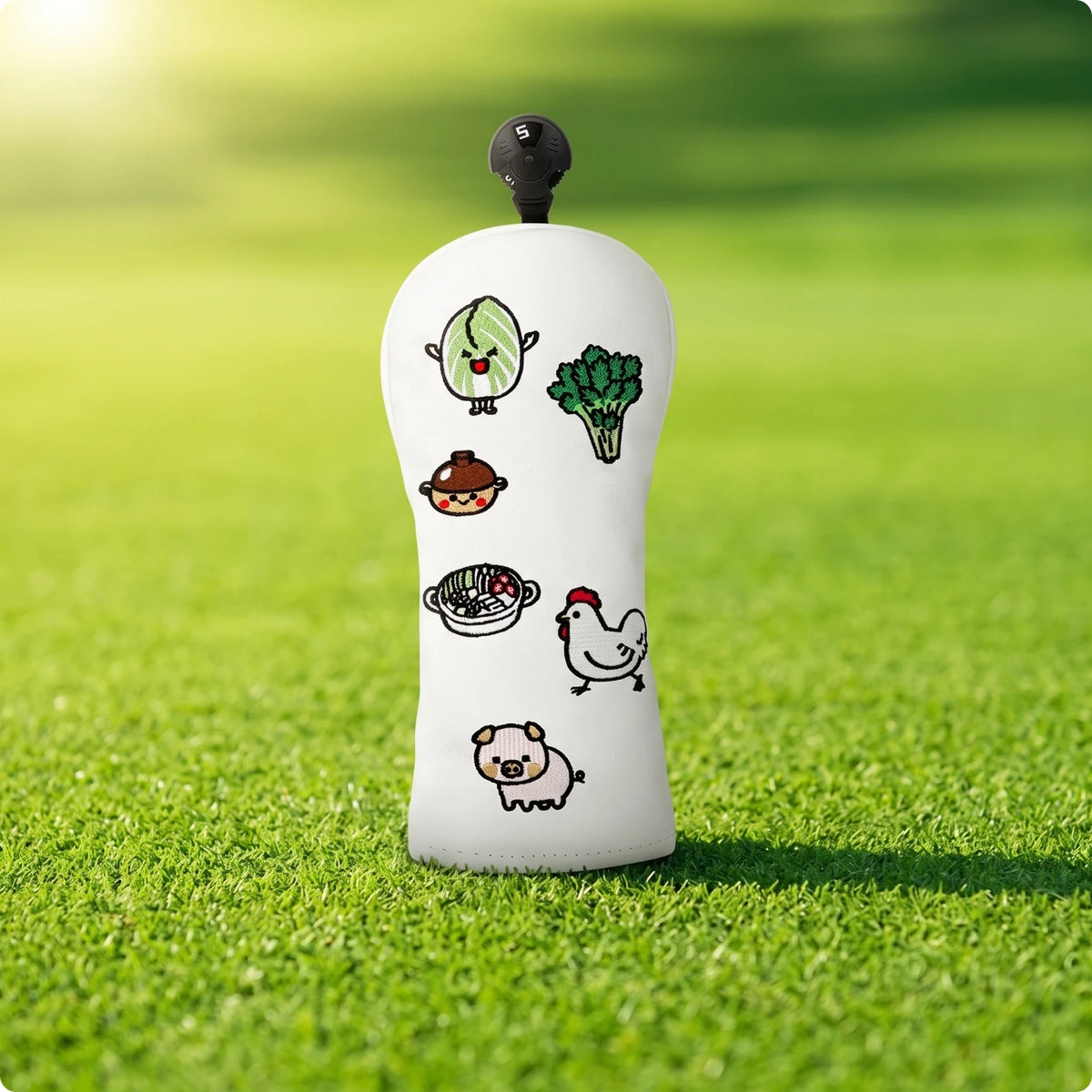 Golf Wood Headcover – Novelty PU Club Cover Universal Fit Golf Club Headcover PLUSH Hybrid