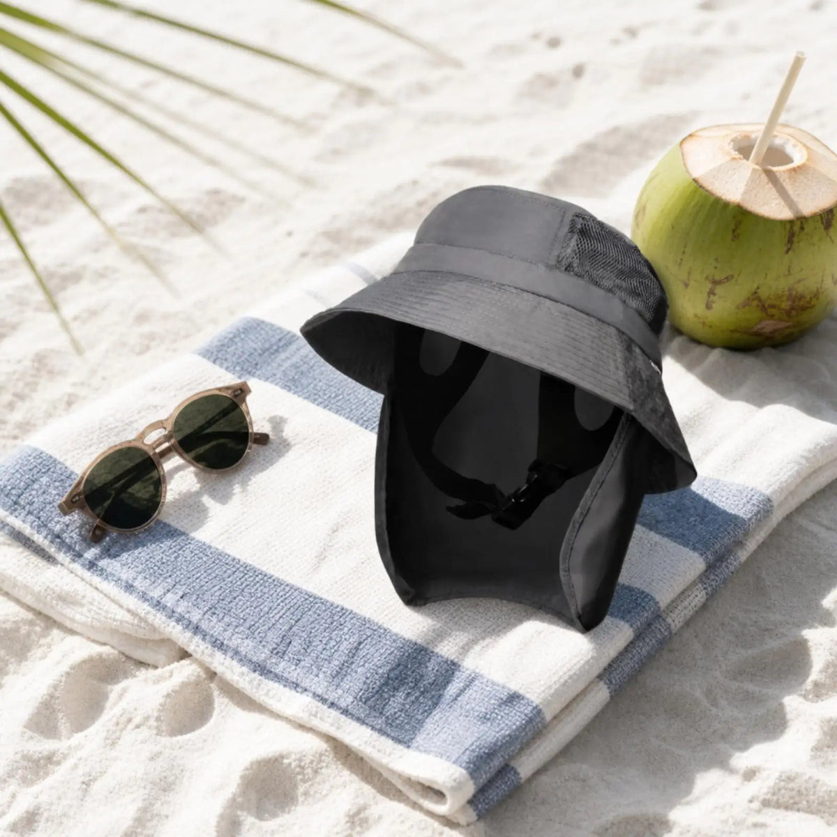Wide Brim Sun Hat with Neck Flap – Breathable Paddleboard Hat Wide Brim Sun Hat PLUSH