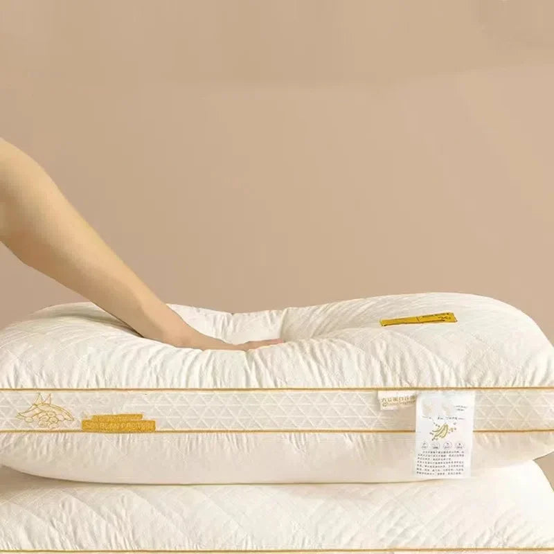 Soybean Fiber Neck Support Pillow – High Rebound Pillow Core Neck Support Pillow PLUSH