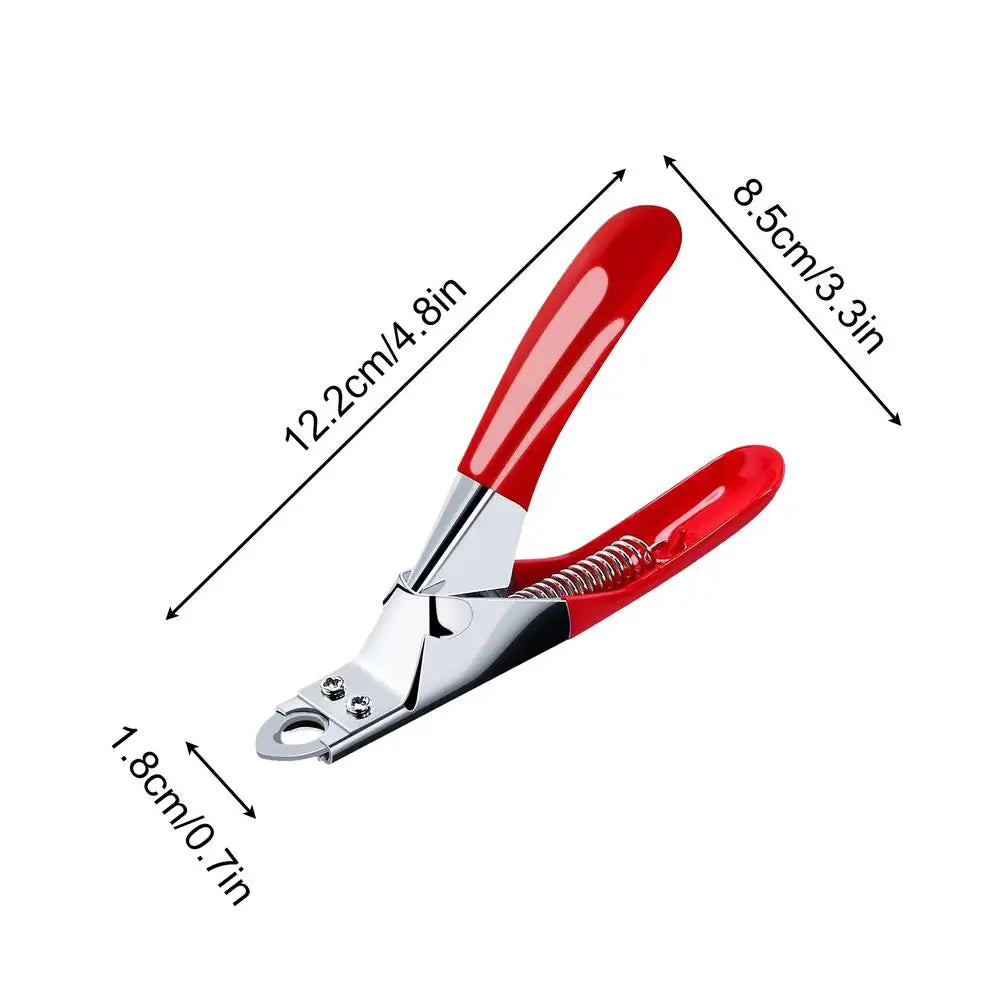 Stainless Steel Pet Nail Clipper for Dogs & Cats – 2-in-1 Pet Nail Clipper PLUSH Red