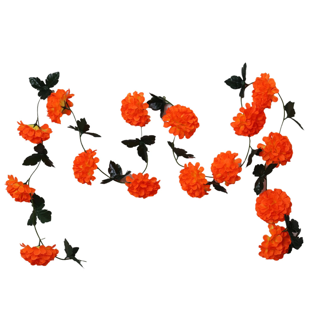 Marigold Artificial Flower Garland – Day of the Dead Wall Decor Artificial Flower Garland PLUSH