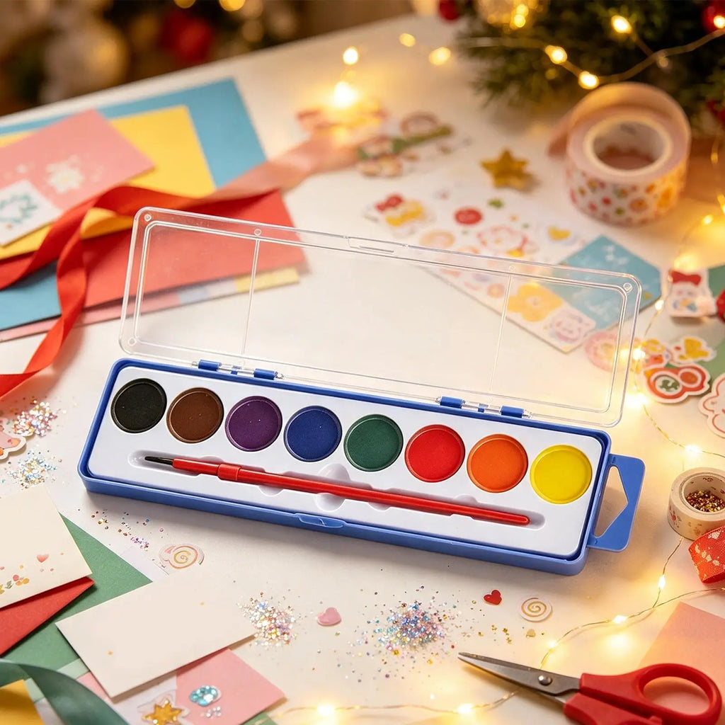 Washable Watercolor Paint Set 8 Colors – Kids & Adults Watercolor Paint Set PLUSH