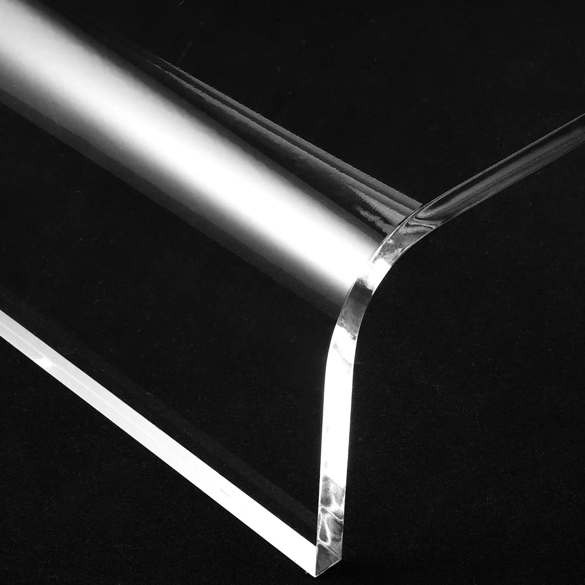 Foxnovo Clear Acrylic Monitor Riser – Ergonomic Desk Stand Monitor Riser Stand PLUSH