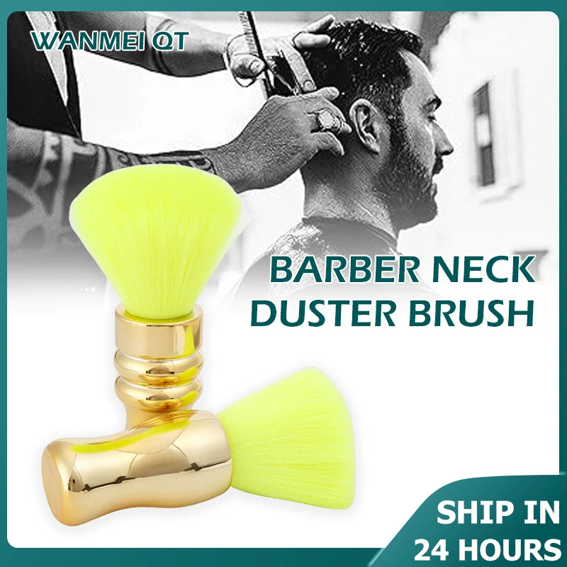 Gold Barber Neck Duster Brush – Soft Hair & Beard Cleaner Barber Neck Duster Brush PLUSH