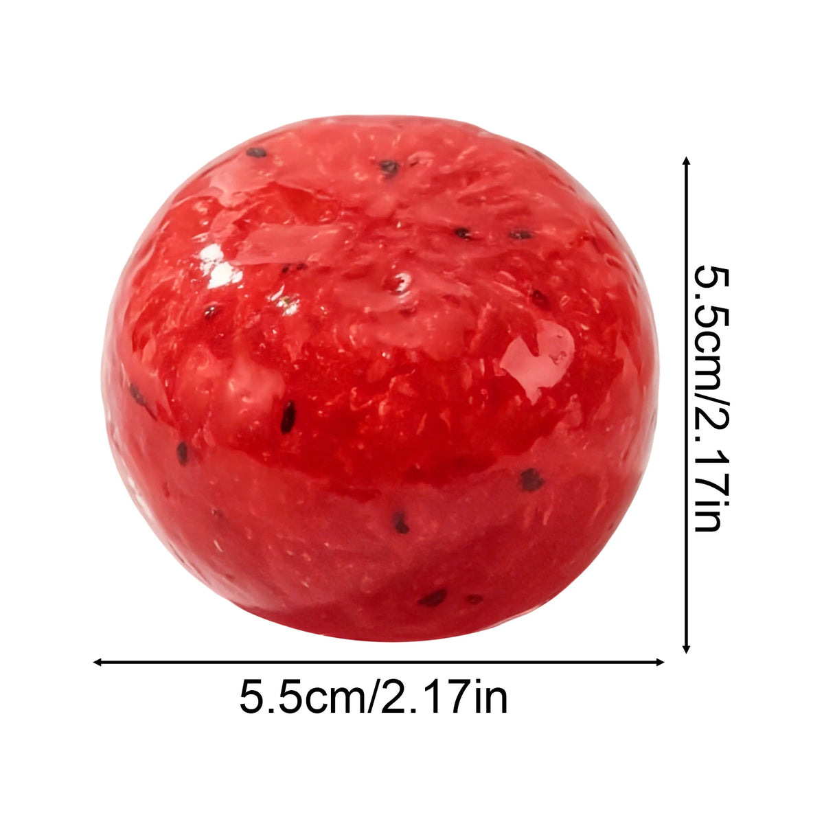 Kiwi Squeeze Fidget Ball – Sensory Slush Toy Crunchy Sound Sensory Fidget Toy PLUSH Red 1PC
