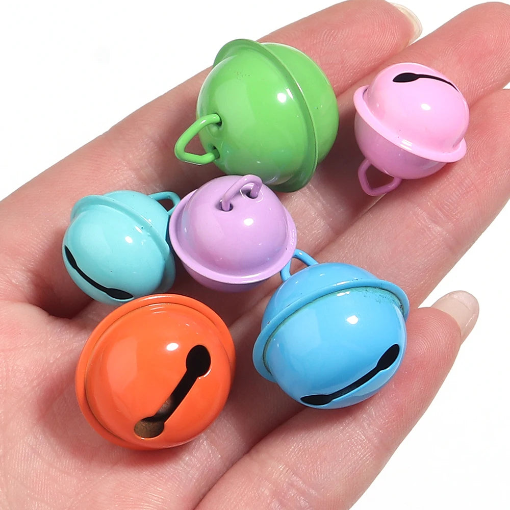 30–60pcs Candy Color Metal Jingle Bells for DIY Jewelry & Décor Jewelry Craft Bells PLUSH