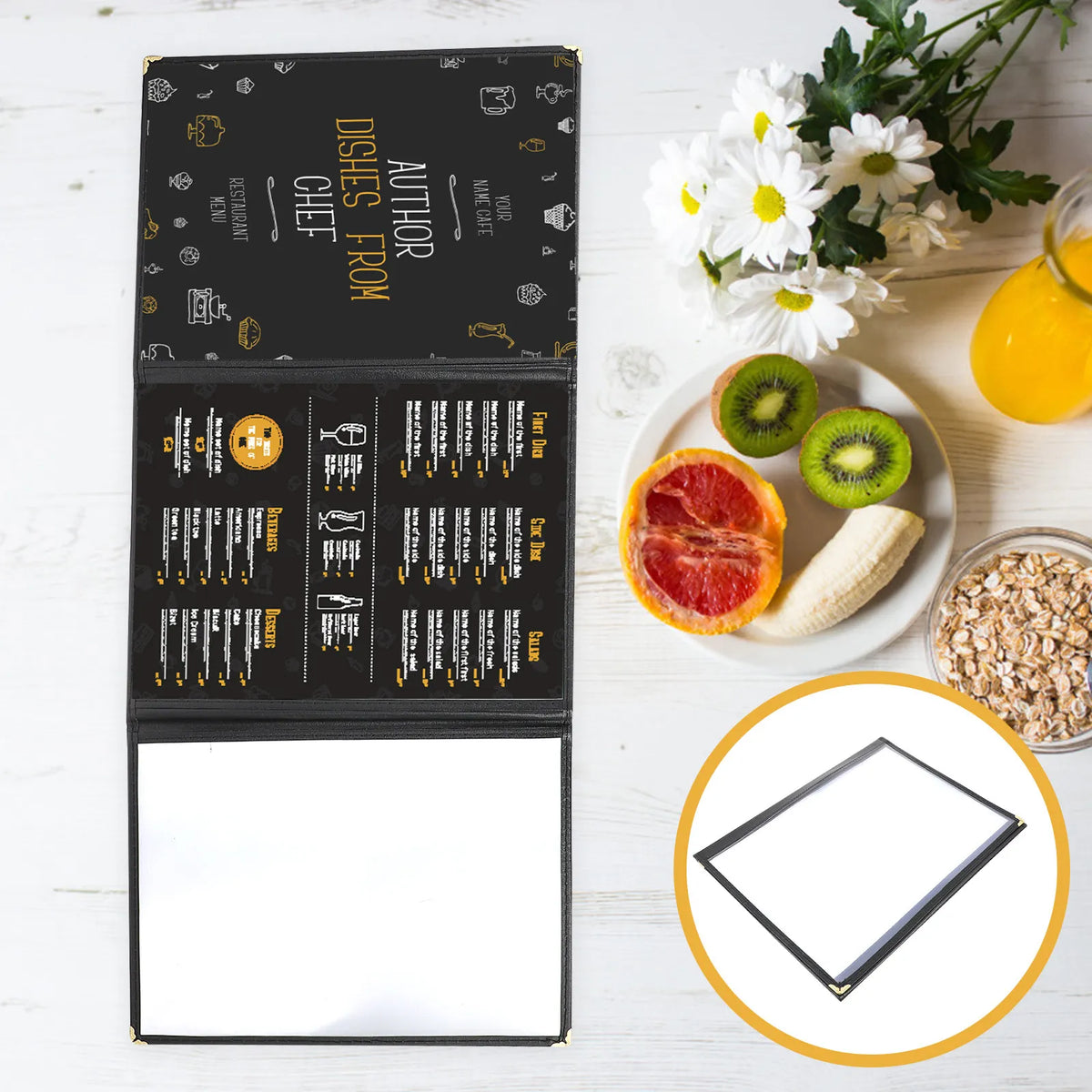 A4 PVC Menu Cover Folder – Clear Holder for Restaurant & Café Menu Cover Folder PLUSH Default Title