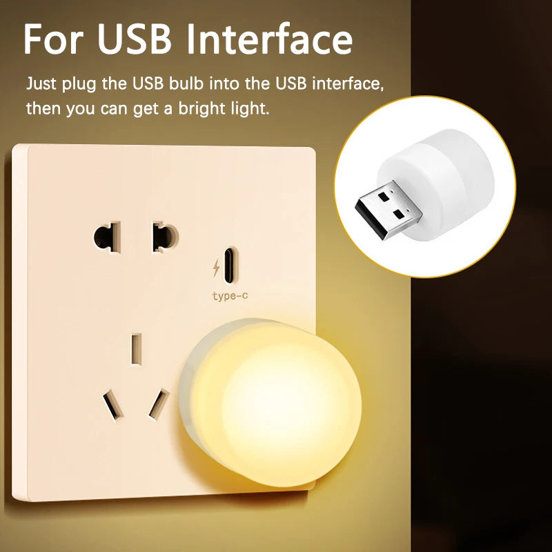 ZWINCKY USB LED Night Light – Mini Plug-In Reading Lamp 1W USB LED Night Light PLUSH