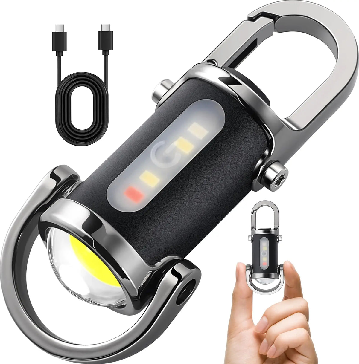 Mini USB Rechargeable LED Keychain Flashlight – Waterproof LED Keychain Flashlight PLUSH B Style