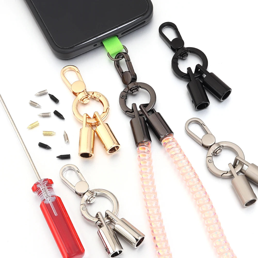 Zinc Alloy Spring Ring Snap Hook – DIY Lanyard Keychain Connector Jewelry Finding PLUSH