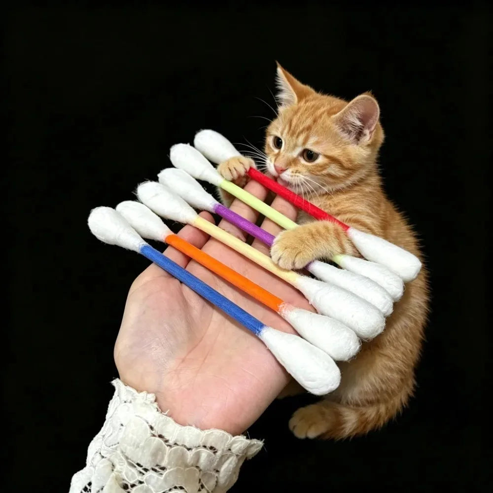 Giant Catnip Cotton Swab Cat Chew Toy – 1 to 8 Pack Cat Chew Toy PLUSH
