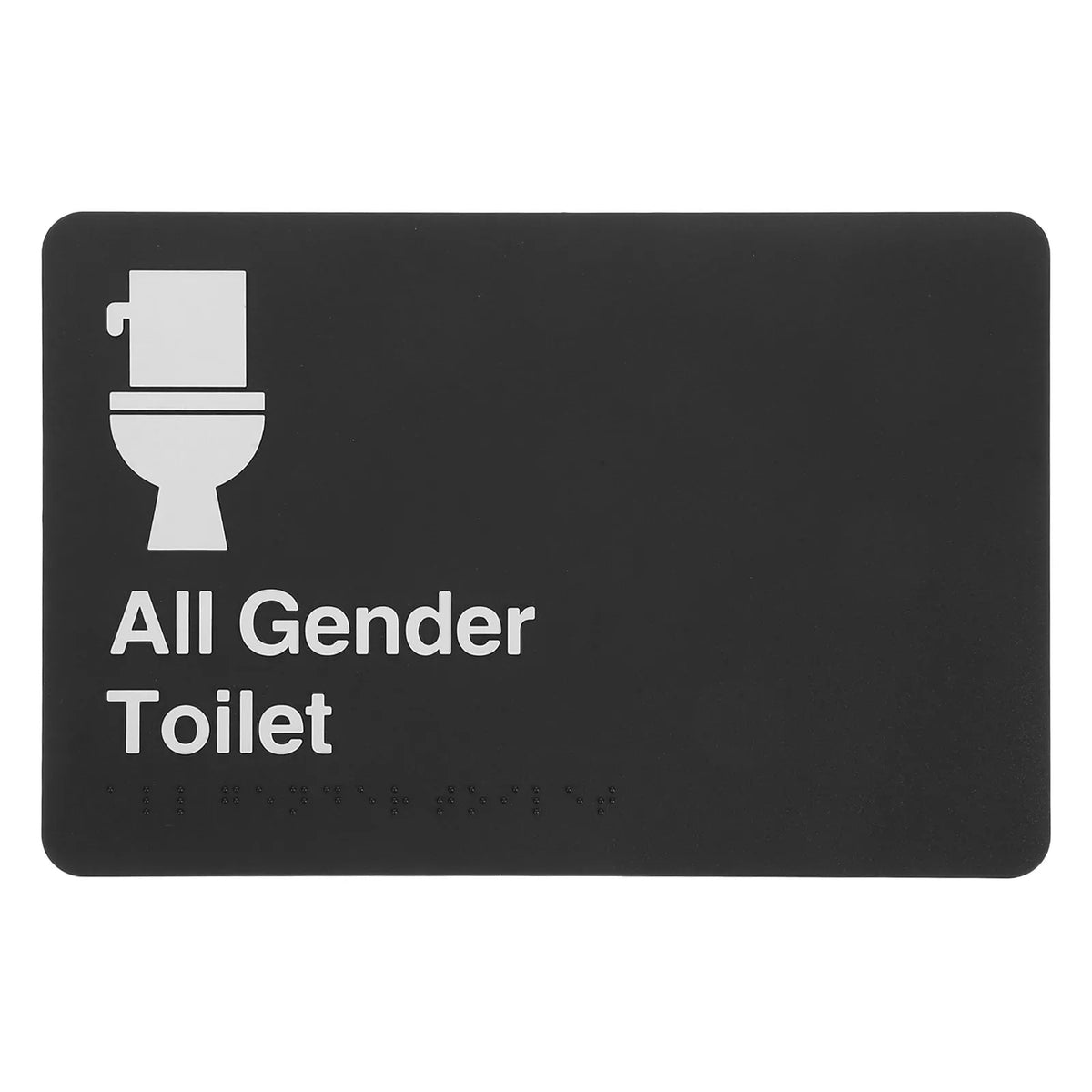 All Gender Restroom Sign with Braille – ABS Unisex Bathroom Sign Restroom Sign PLUSH