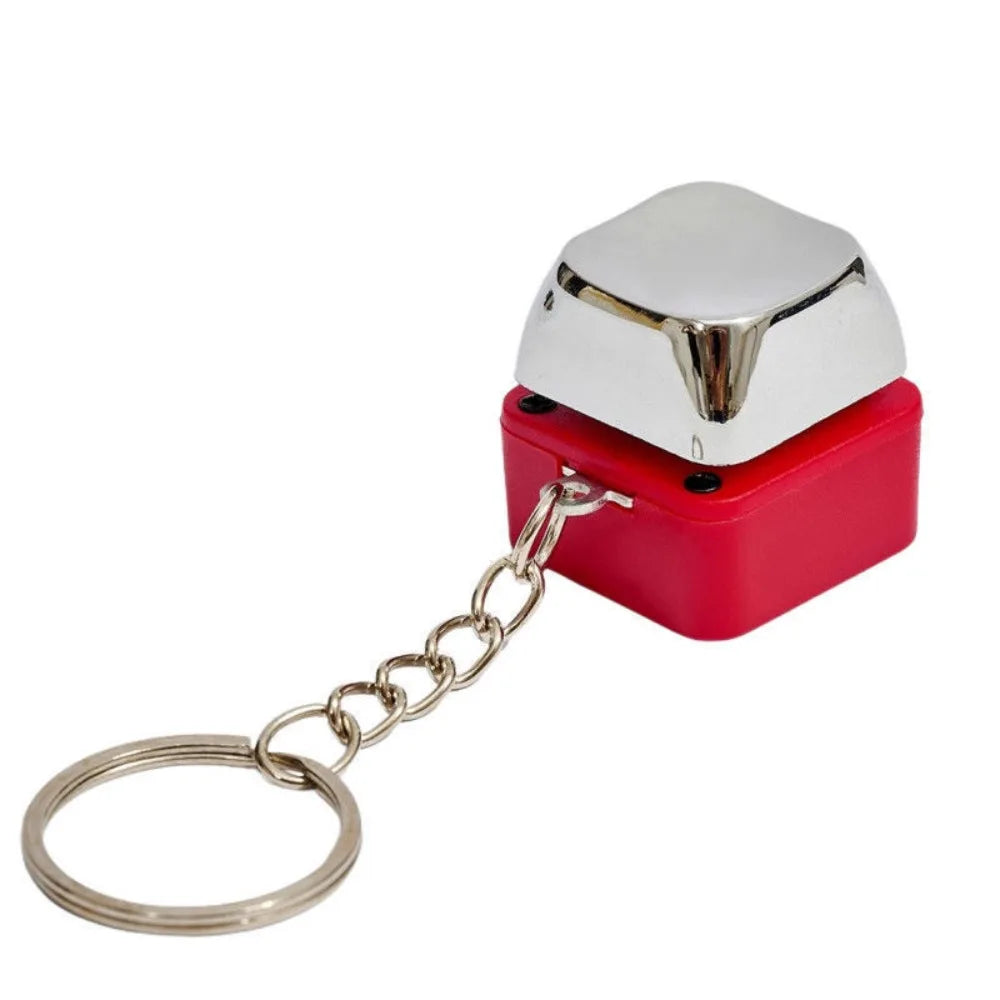 Electric Shock Prank Keychain – Novelty Gag Gift Key Ring Novelty Gag Keychain PLUSH Red