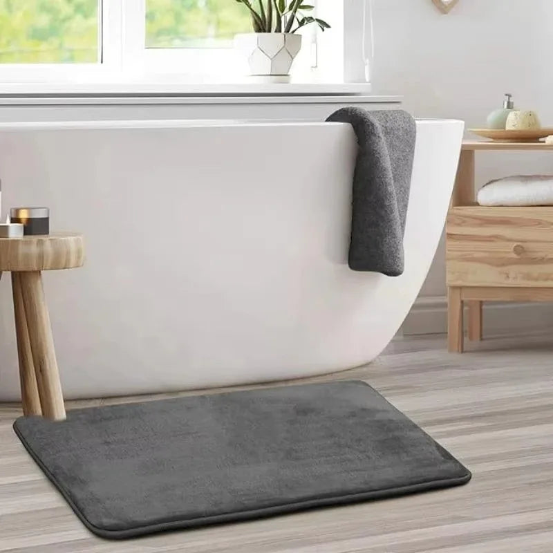 Super Absorbent Anti-Slip Coral Velvet Bath Mat & Door Mat Bath Mat PLUSH