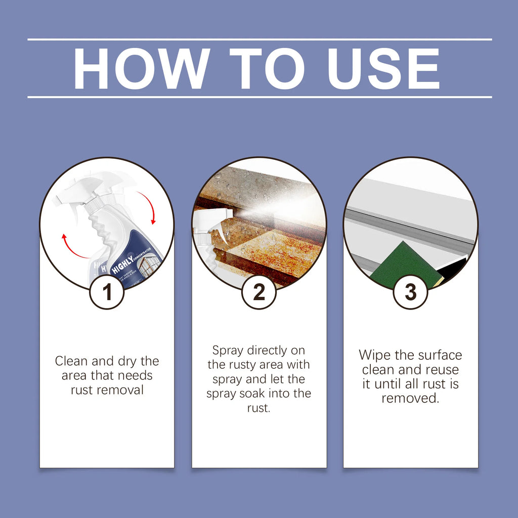 Metal Rust Remover Spray – Fast-Acting Multi-Surface Dissolver Rust Remover Spray PLUSH