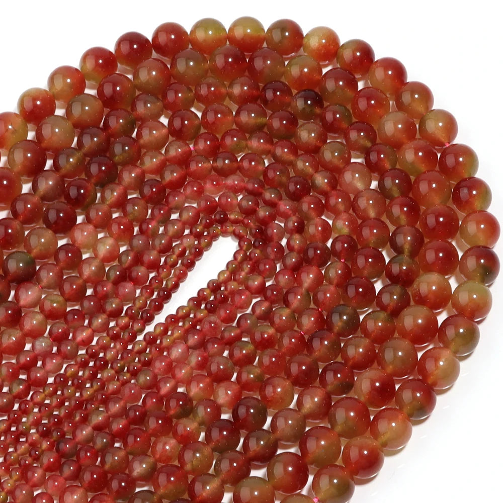 Watermelon Quartz Chalcedony Red Stone Beads – DIY Jewelry Natural Stone Beads PLUSH