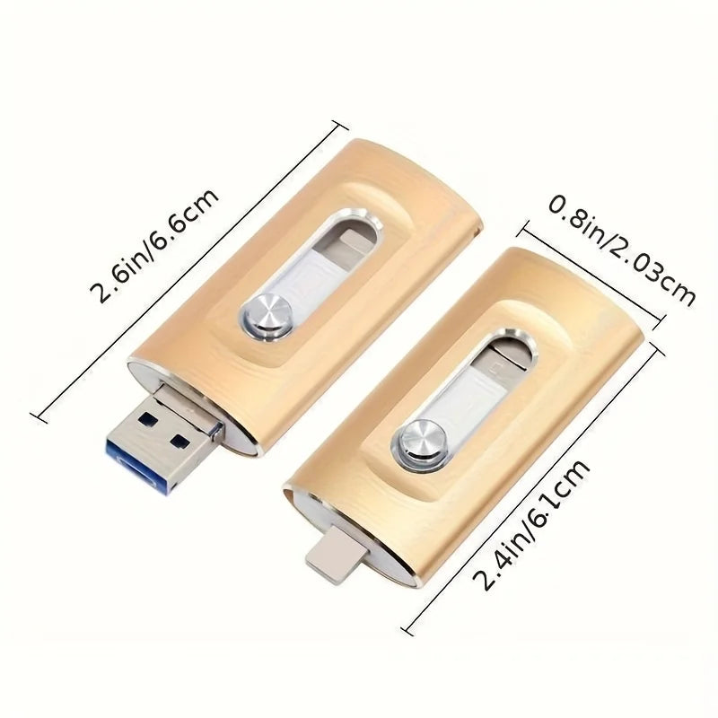 4-in-1 USB 3.0 Type-C Flash Drive 16GB | iPhone Android PC USB Flash Drive PLUSH
