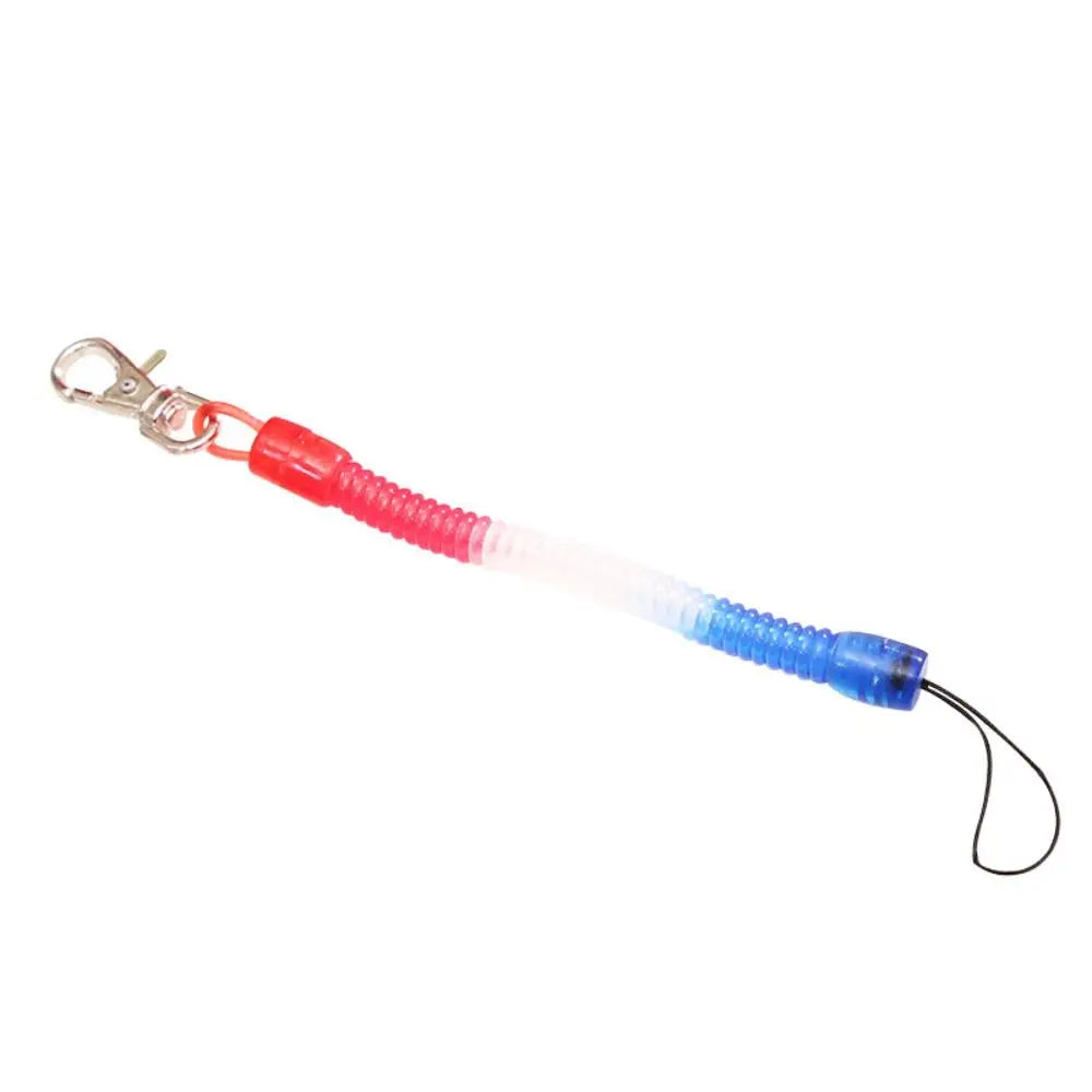 Spring Elastic Wrist Keychain Lanyard – Hiking Fishing EDC Elastic Key Lanyard PLUSH 15cm