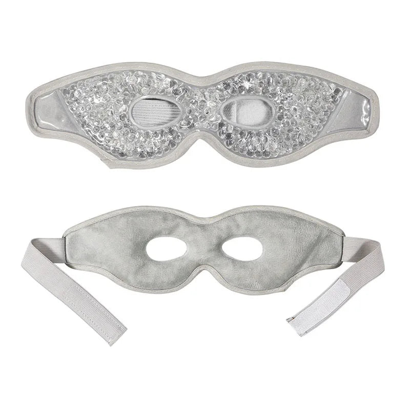 Reusable Hot Cold Gel Eye Mask – Cooling & Warming Compress Gel Eye Mask PLUSH Grey