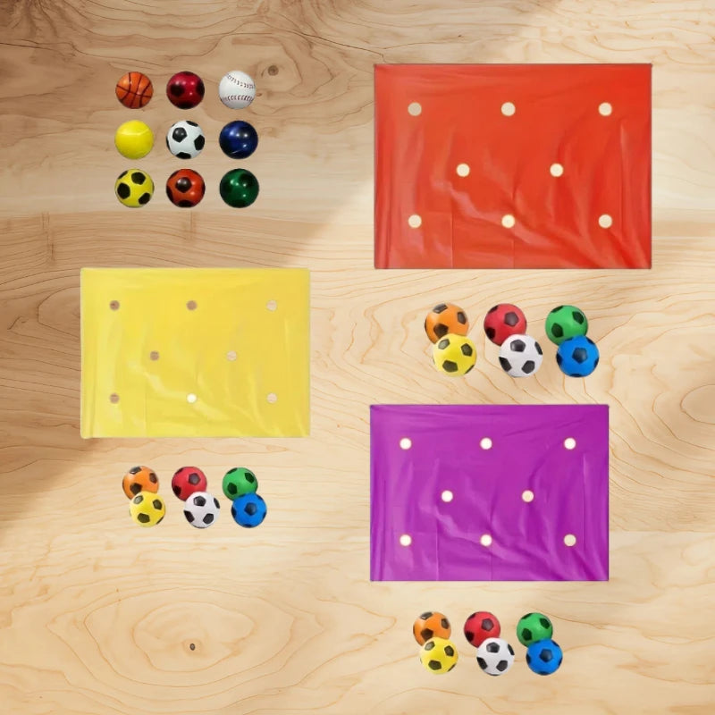 Team Building Throw Ball Cave Mat Game Set – 200×145cm, 6 Balls Team Building Game Set PLUSH